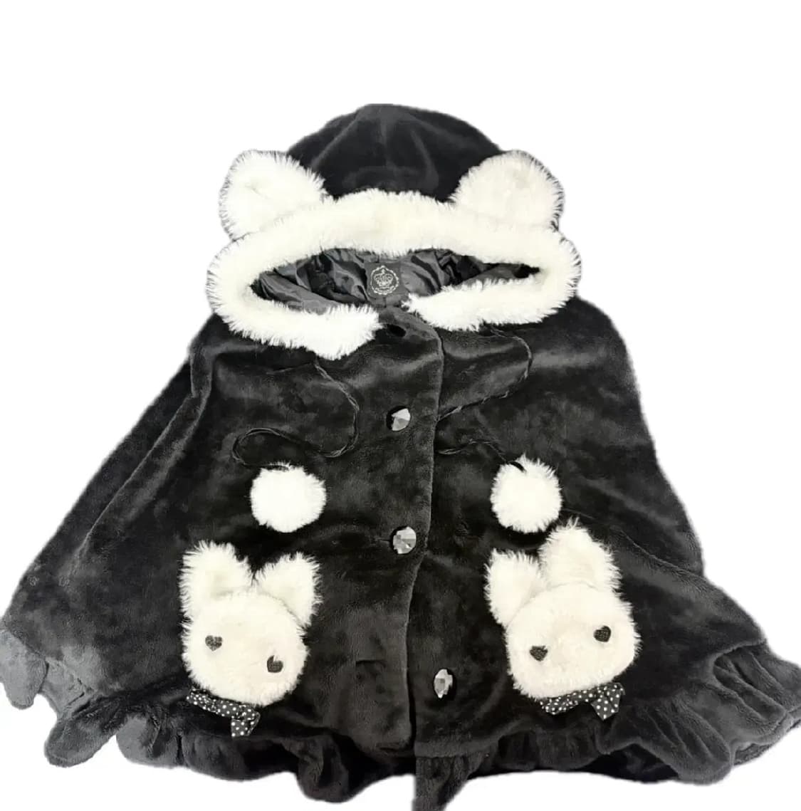 구해요)) 우사미미 토끼 폼폼 케이프 후드 상품이미지1