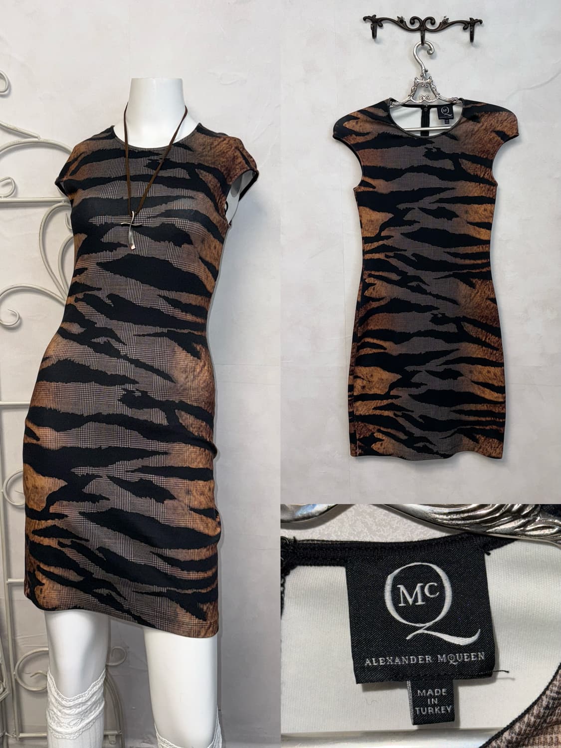 Alexander Mcqueen glen check tiger ops 상품이미지1