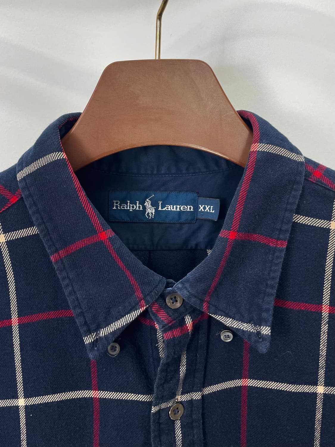 [2XL]폴로 네이비 체크 셔츠CK9768 상품이미지6