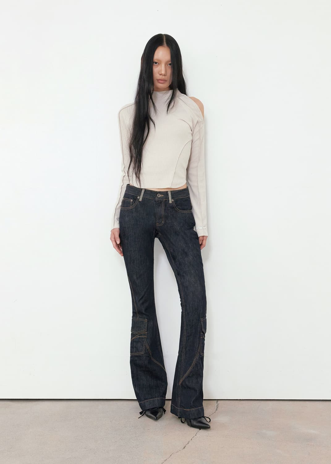 BOHEMSEO SELVEDGE CARGO BOOTCUT, BLUE 상품이미지1