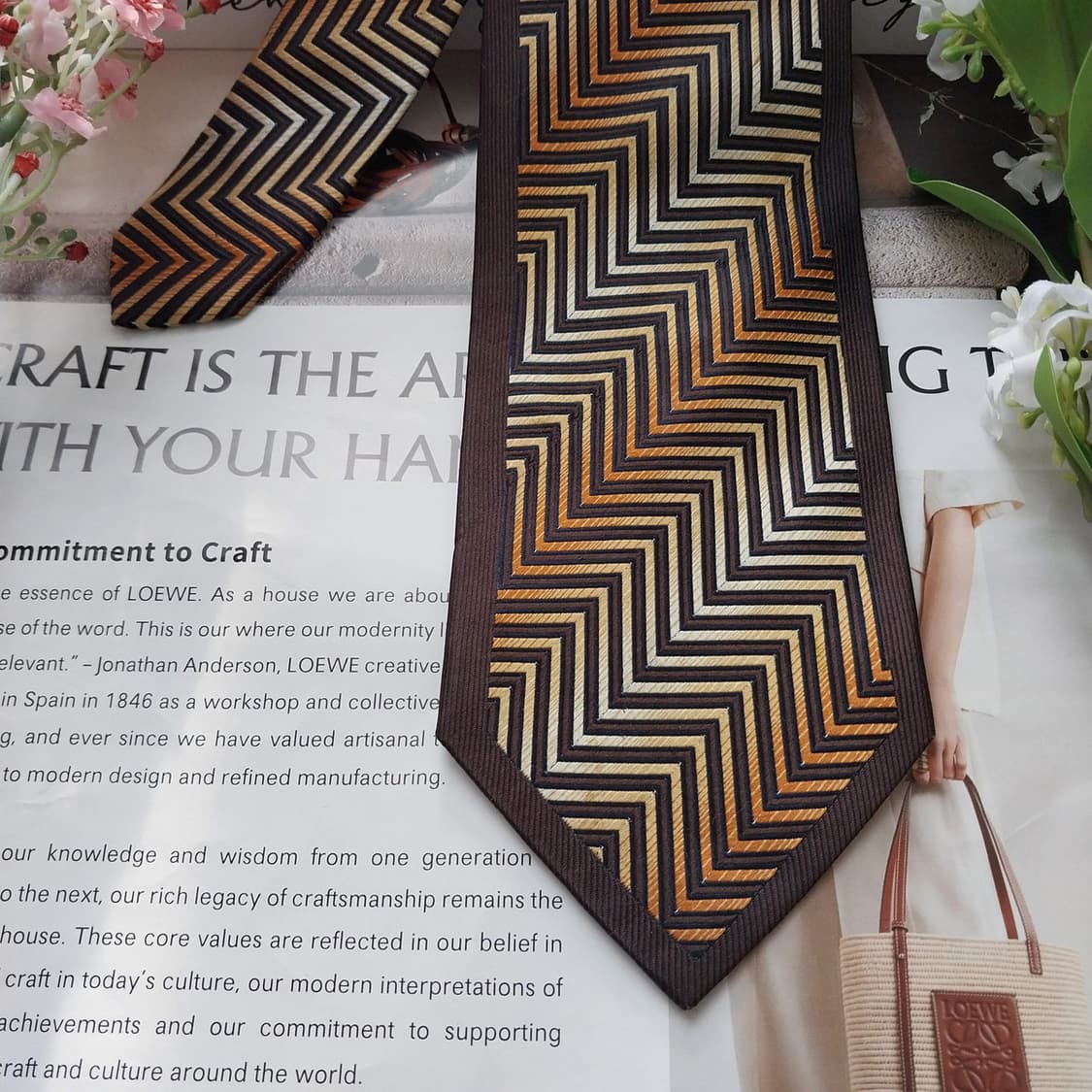 메트로시티 실크 기하학 지그재그 넥타이 9.5cm A등급 K1610
 상품이미지4