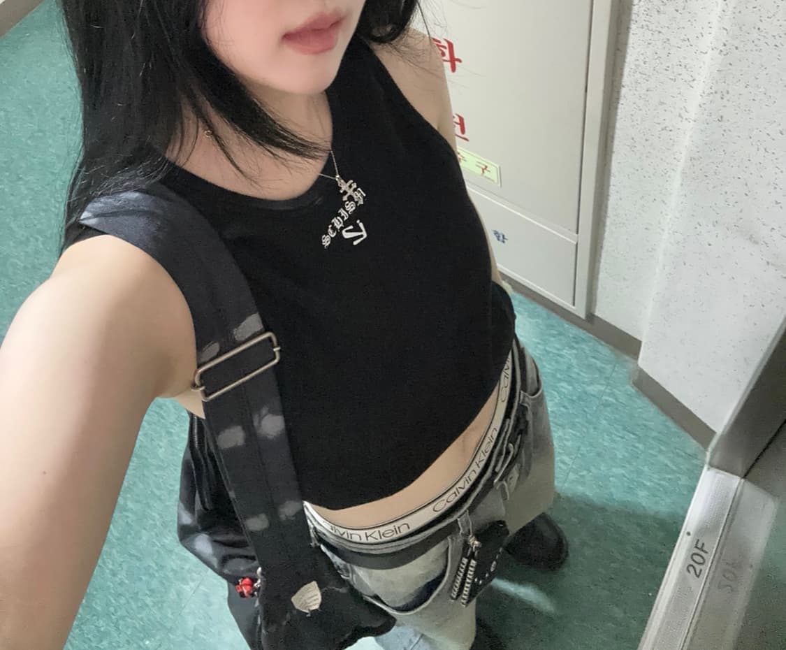 스키즘 인듀싱 MUSCLE TANK TOP BLACK 상품이미지4