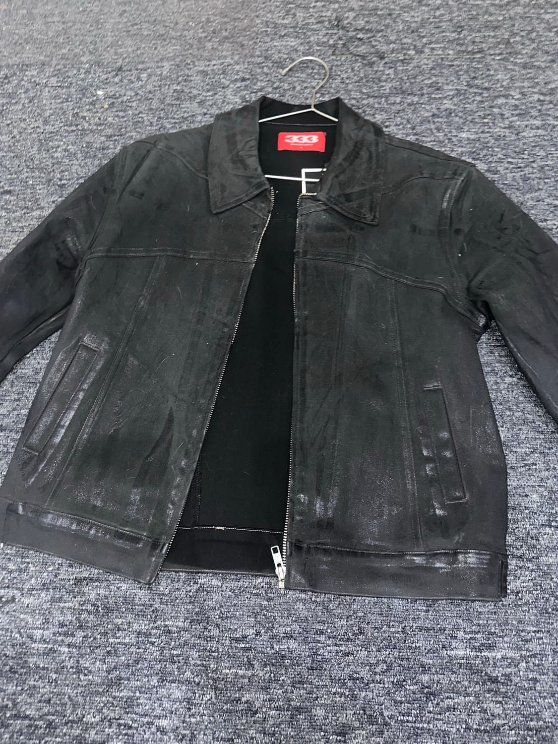 PCCVISOIN 왁스 코팅 트러커 자켓 상품이미지1