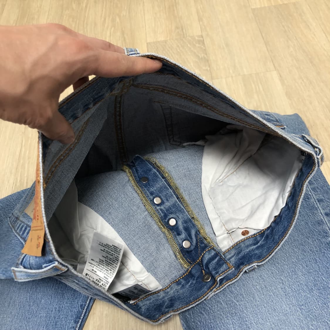 (32) 새상품 리바이스 Levi's 501 스트레이트진 연청 데님 상품이미지4