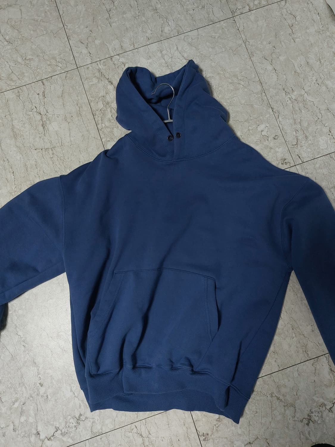 에즈카톤 파란색 무지 후드티 블루 M 상품이미지1