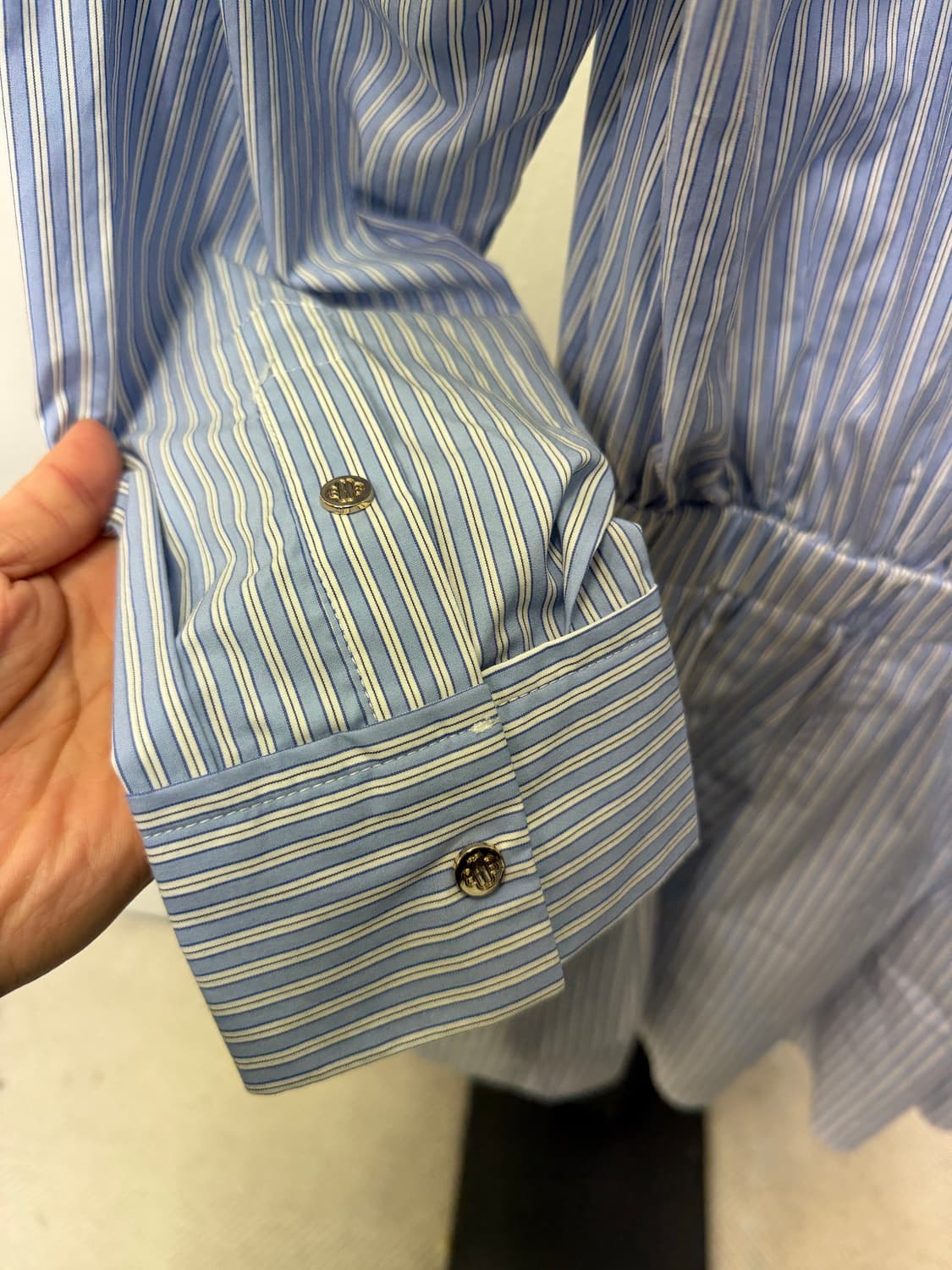 정품) maje 마쥬 스트라이프 셔츠 원피스 40 상품이미지6