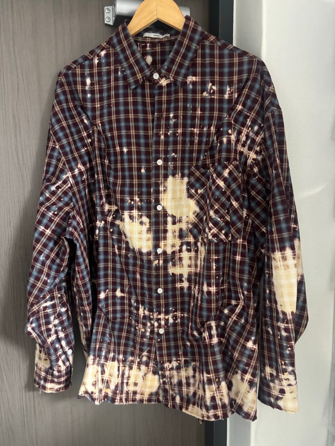 노쿨러스 블리치드 바이트 셔츠 버건디 상품이미지3