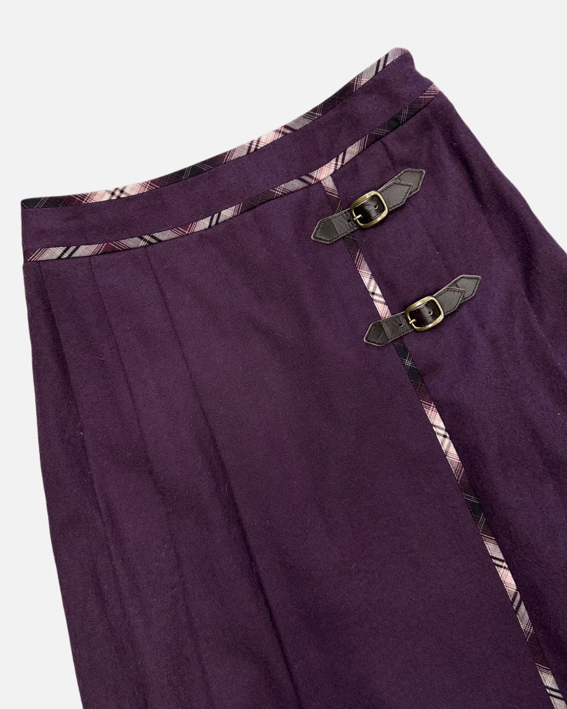J.PRESS purple wool strap skirt 상품이미지2