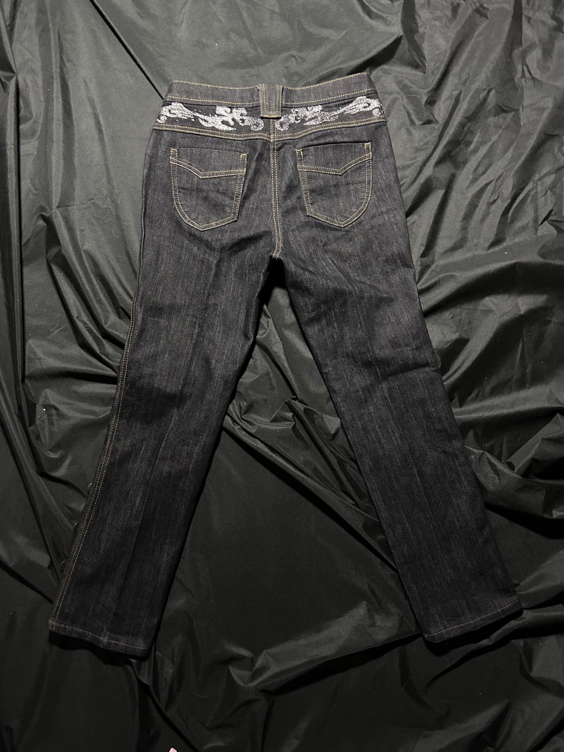 y2k noir jacquard snap detailed pants 상품이미지2