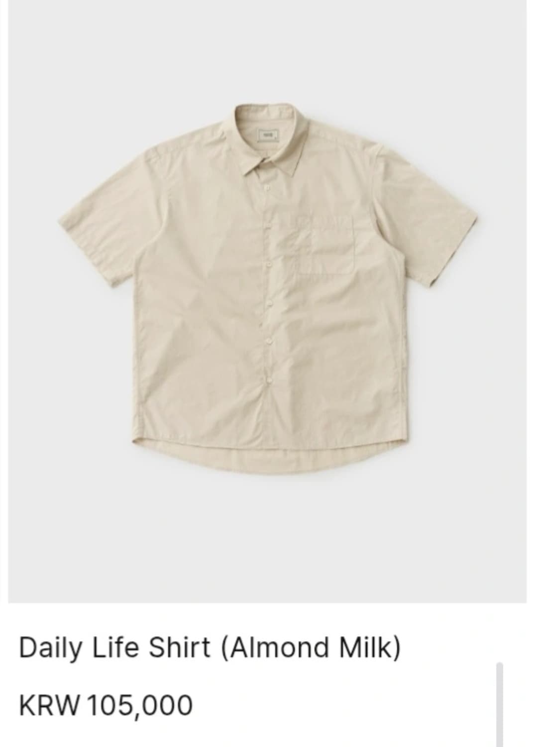 1)어나더오피스 데일리 그레이 반팔셔츠(미착용) 상품이미지1