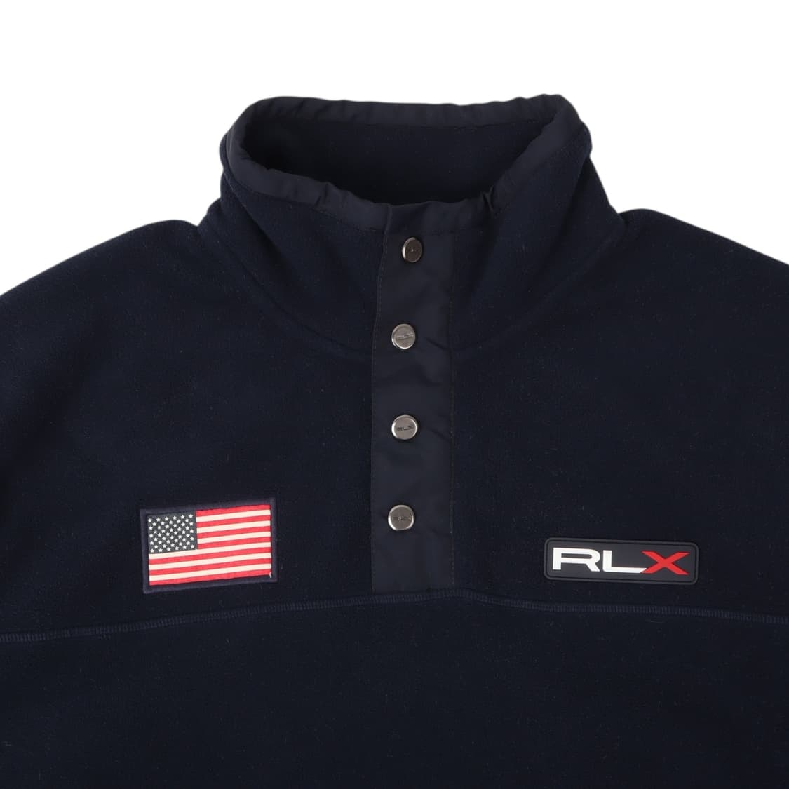 RLX 랄프로렌 네이비 버튼업 풀오버 플리스 상품이미지2