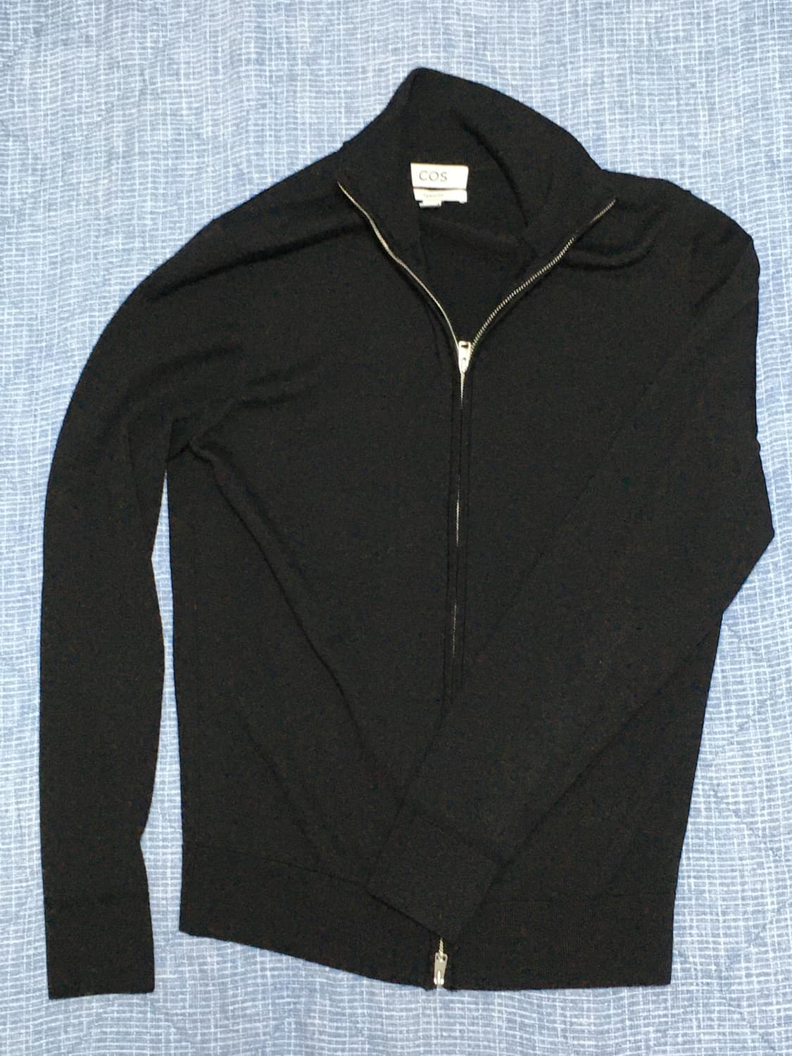 코스 퍼널넥 메리노 울 집업 가디건 상품이미지1