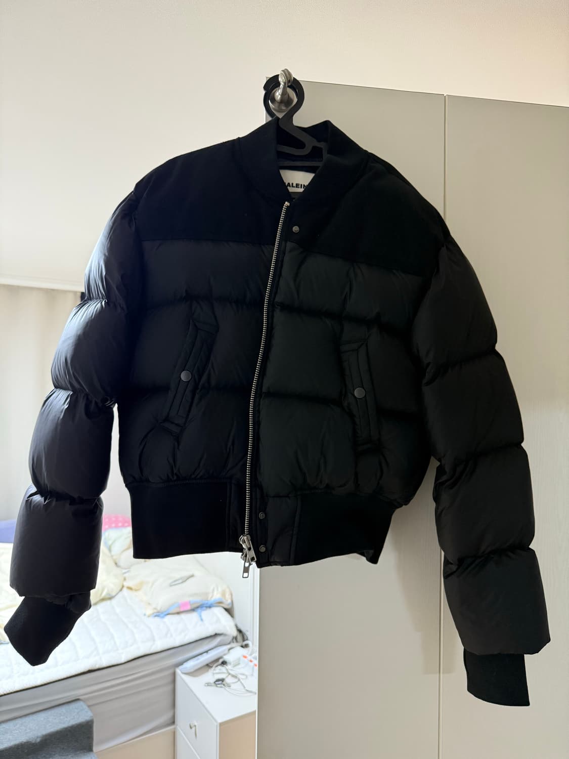 알렌느 크롭드 덕 다운 봄버 자켓 블랙 상품이미지5