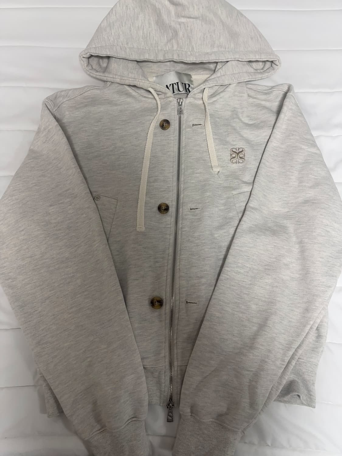 세터 후드집업 아이보리 오트밀 상품이미지1