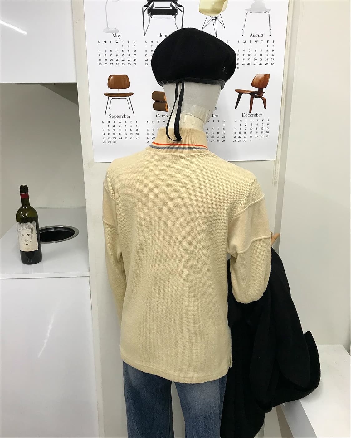 꾸레쥬 로고 반폴라 긴팔티 상품이미지6