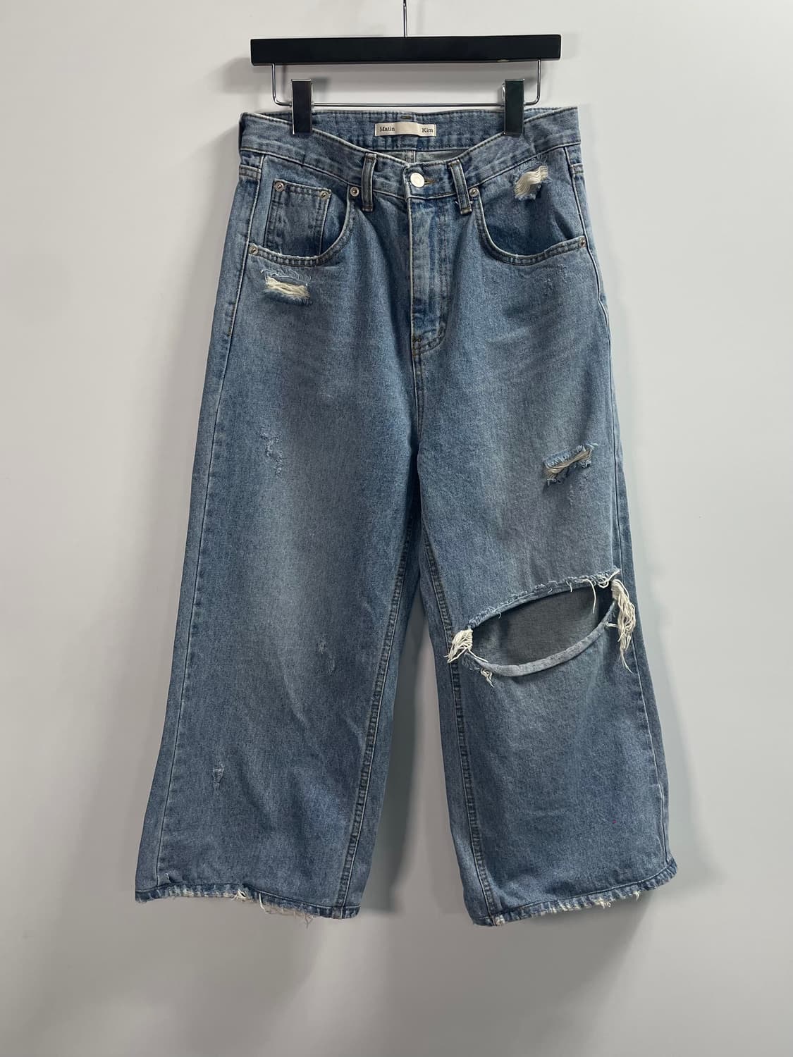 마땡킴 우먼스 와이드 연청 데님팬츠  (onp.43)   상품이미지1