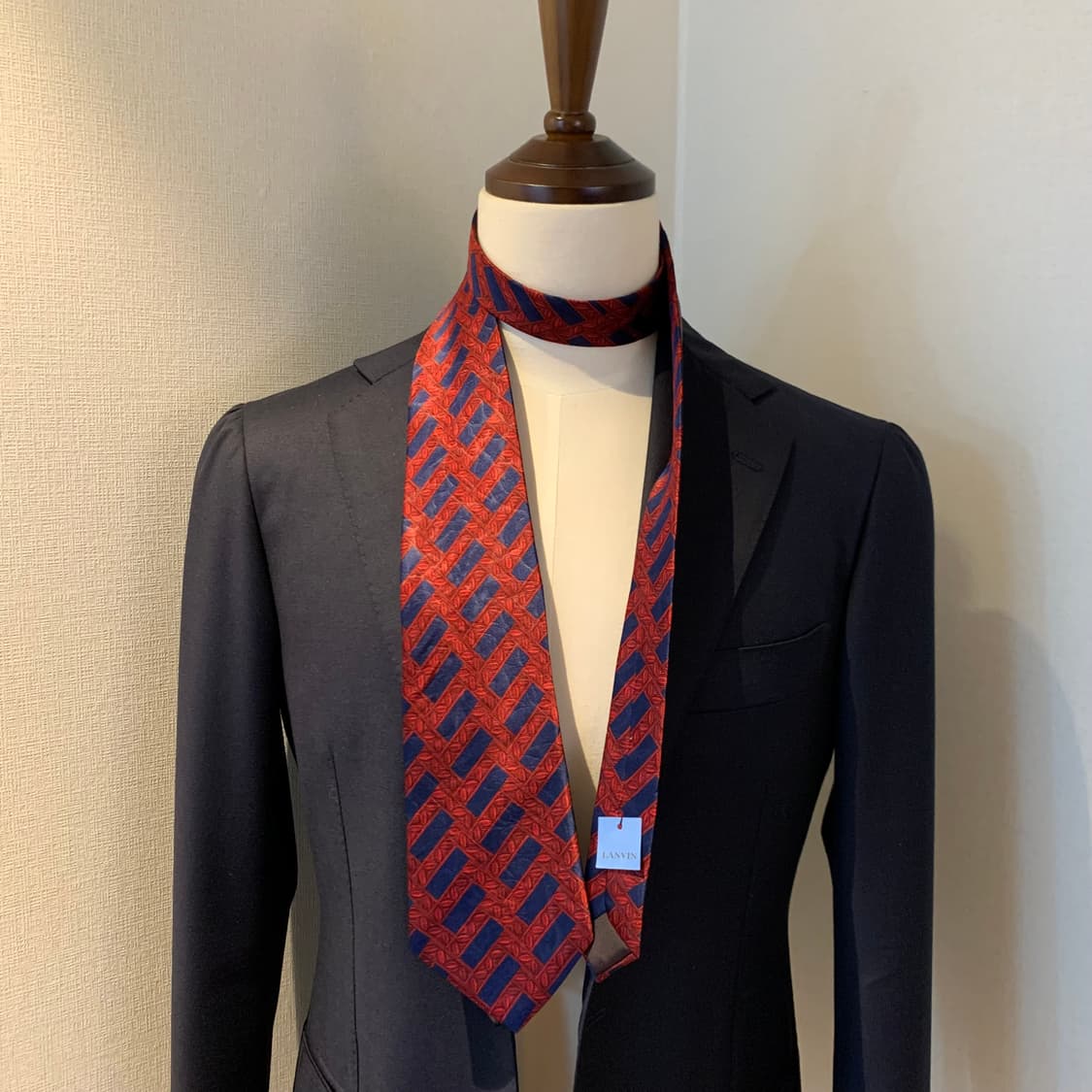 랑방(LANVIN) 기하학적패턴 명품넥타이 택 달린 미품 A+등급 상품이미지1