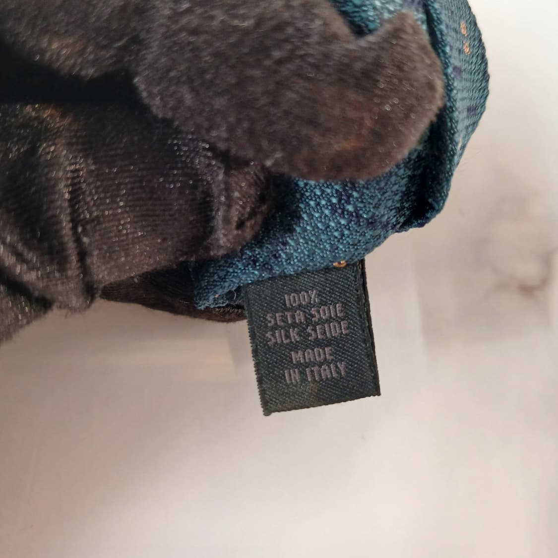 ALTEA 알테아 실크 청녹 패턴 넥타이 8.9cm A+등급 A19792 상품이미지3