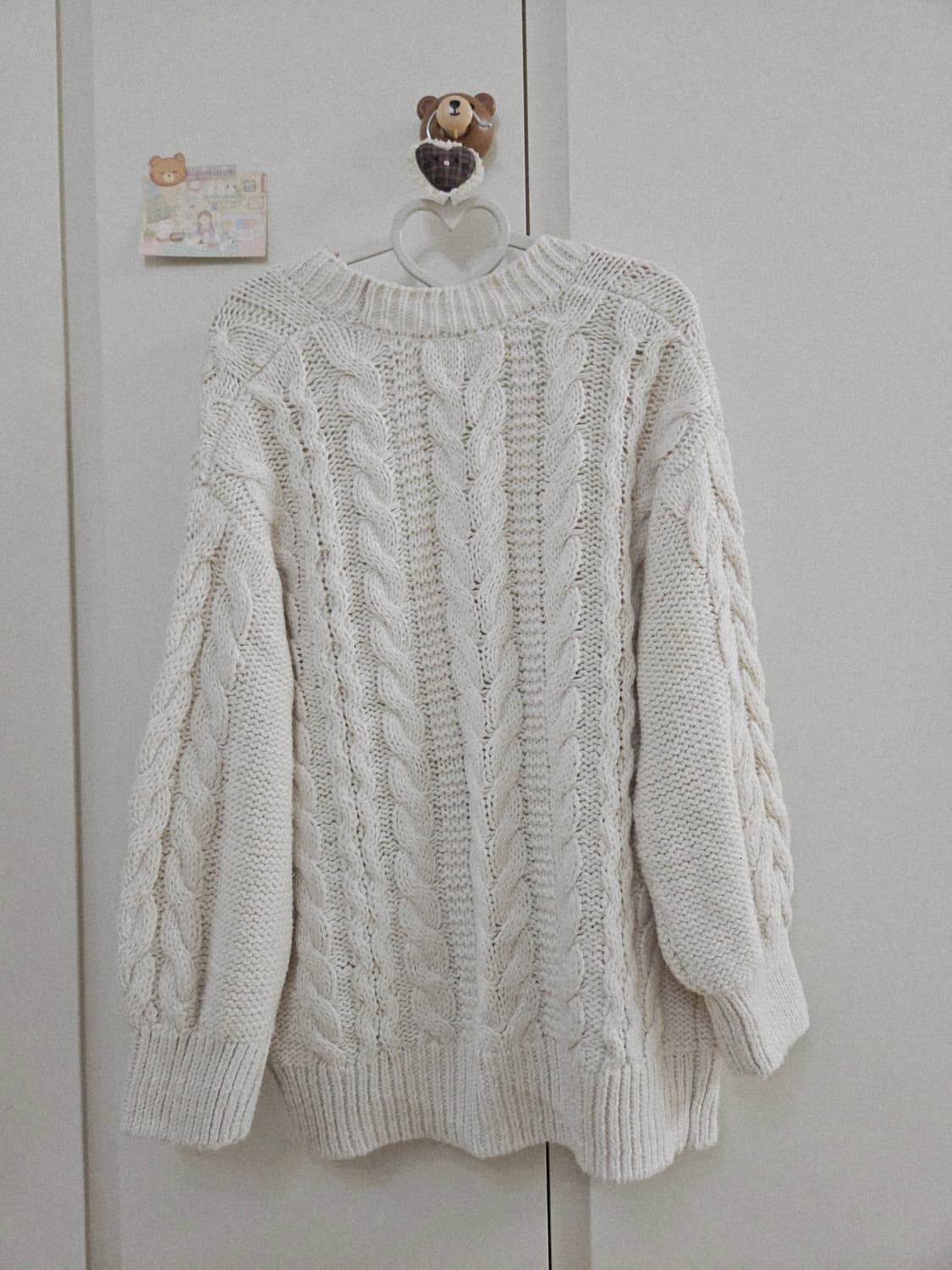 빈티지 아이보리 모리걸 니트가디건 상품이미지5