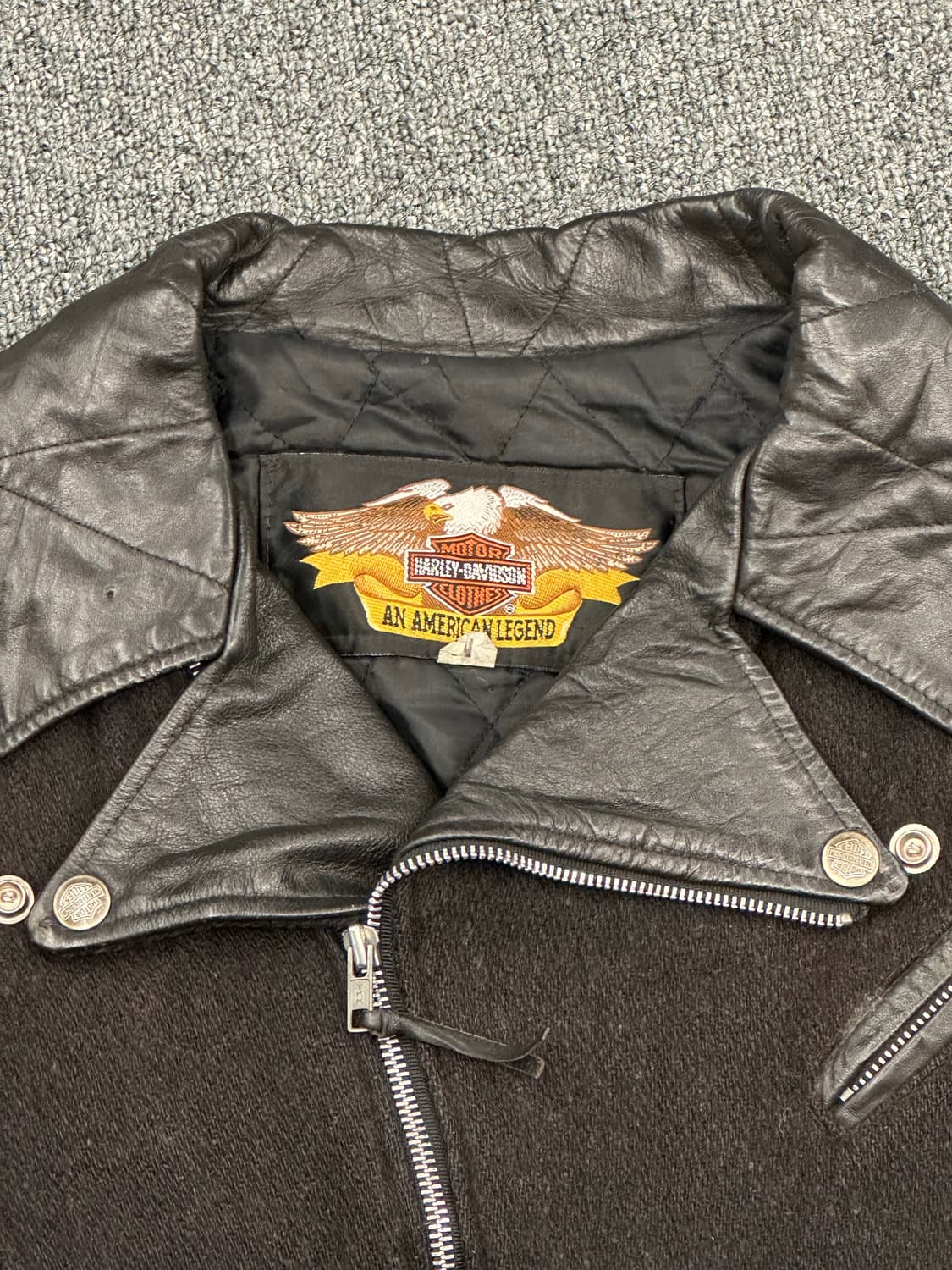 M)할리데이비슨 울 레더 라이더 가죽자켓 상품이미지6