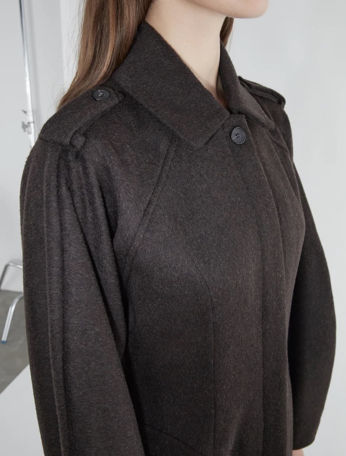 [XS,S,L]팔로마울 Isabel 울 코트/브라운 상품이미지7