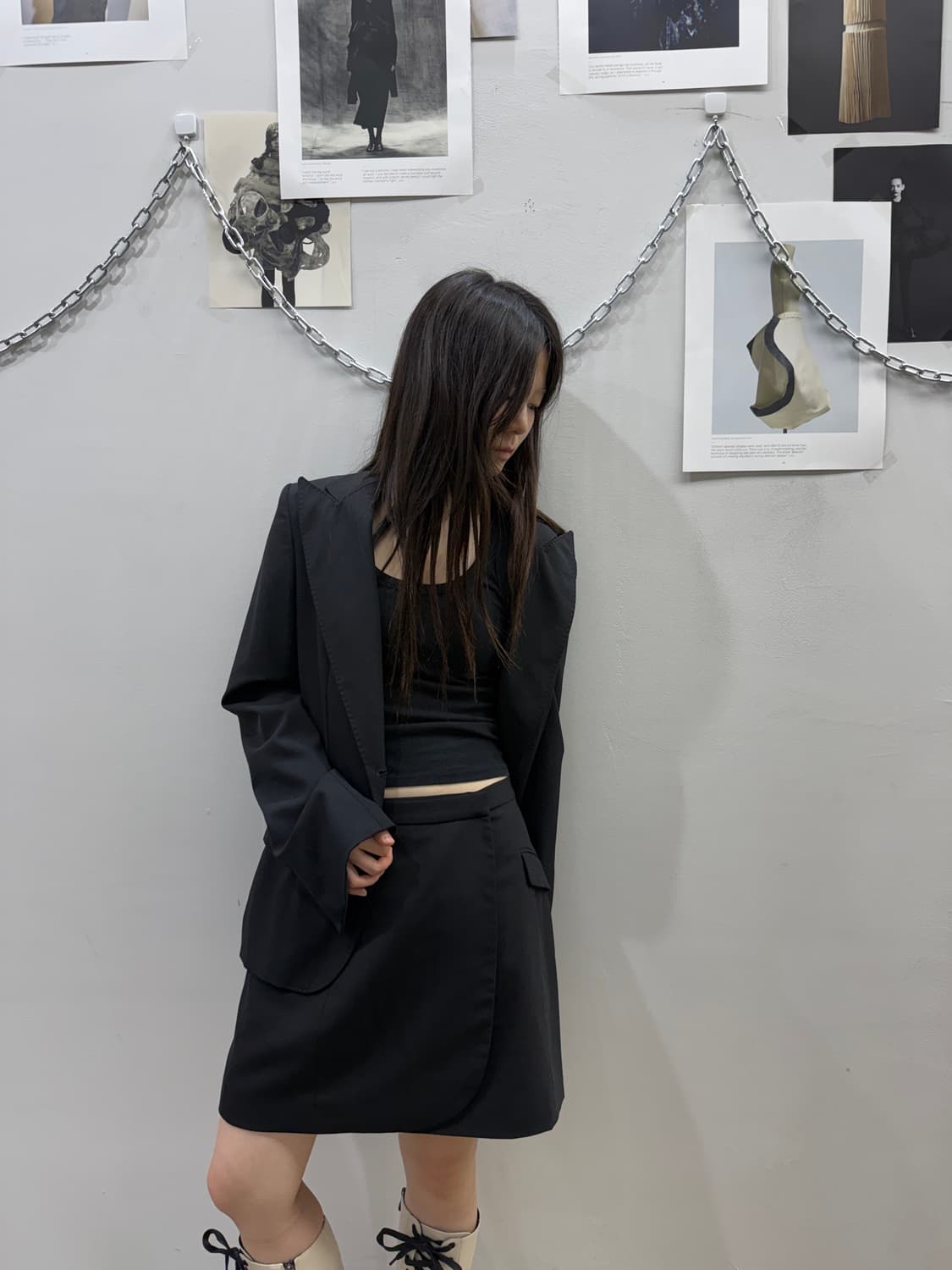띠어리 블레이저 미니멀 실루엣 스커트 상품이미지4