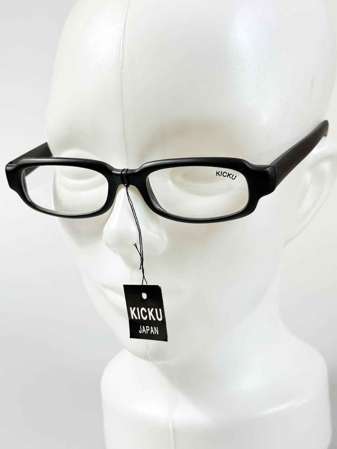 90s KICKU JAPAN 맷블랙 뿔테 스퀘어 빈티지 안경 상품이미지8