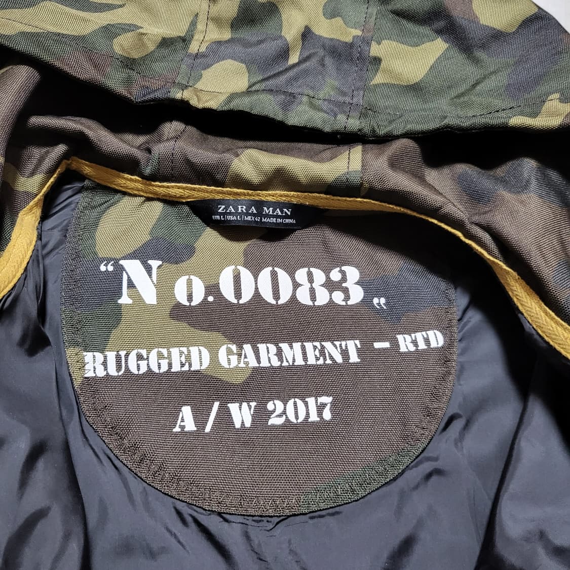 (L) 자라 zara 카모플라쥬 아노락후드집업 상품이미지5