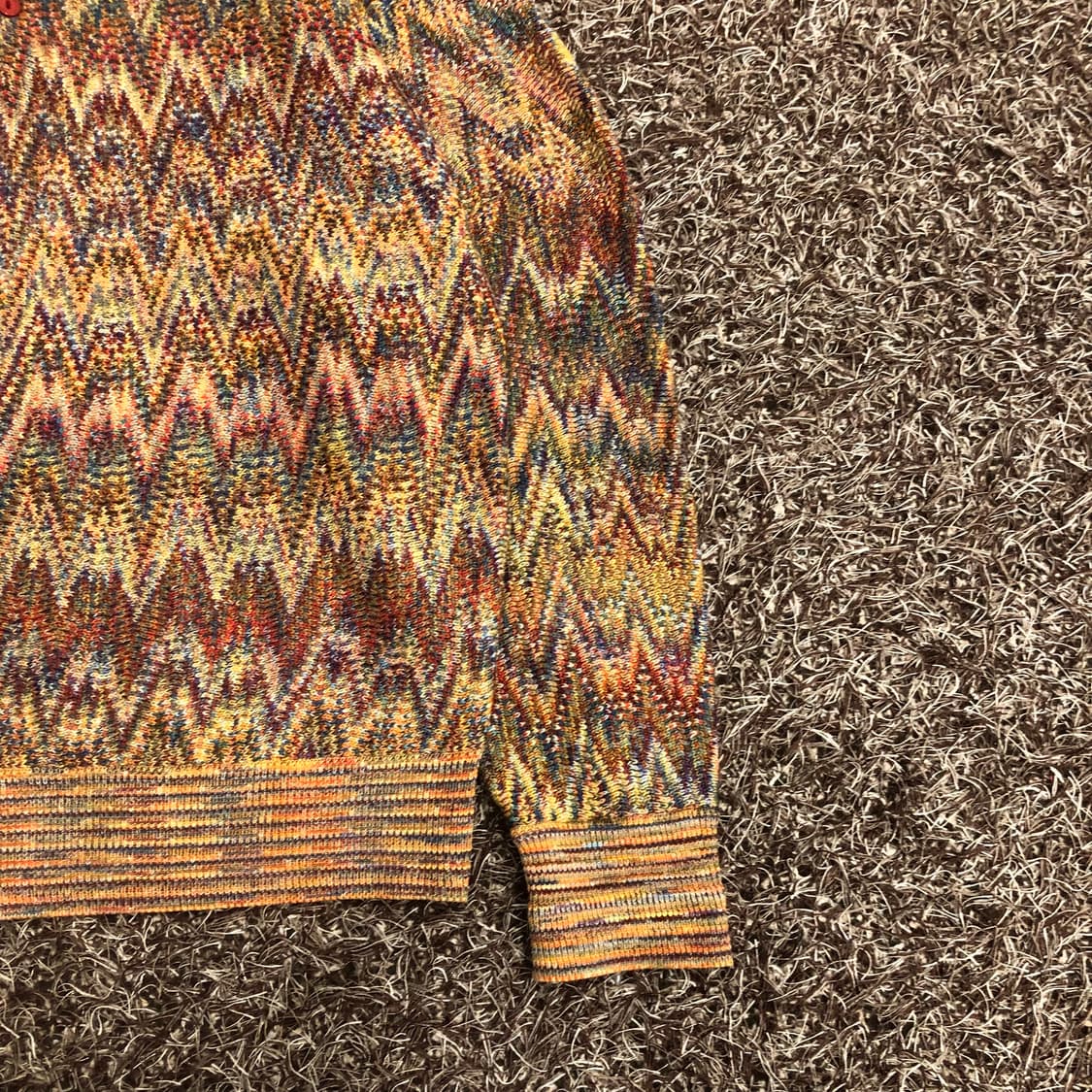 CAPERDONI 패턴 울 카라 니트 상품이미지3