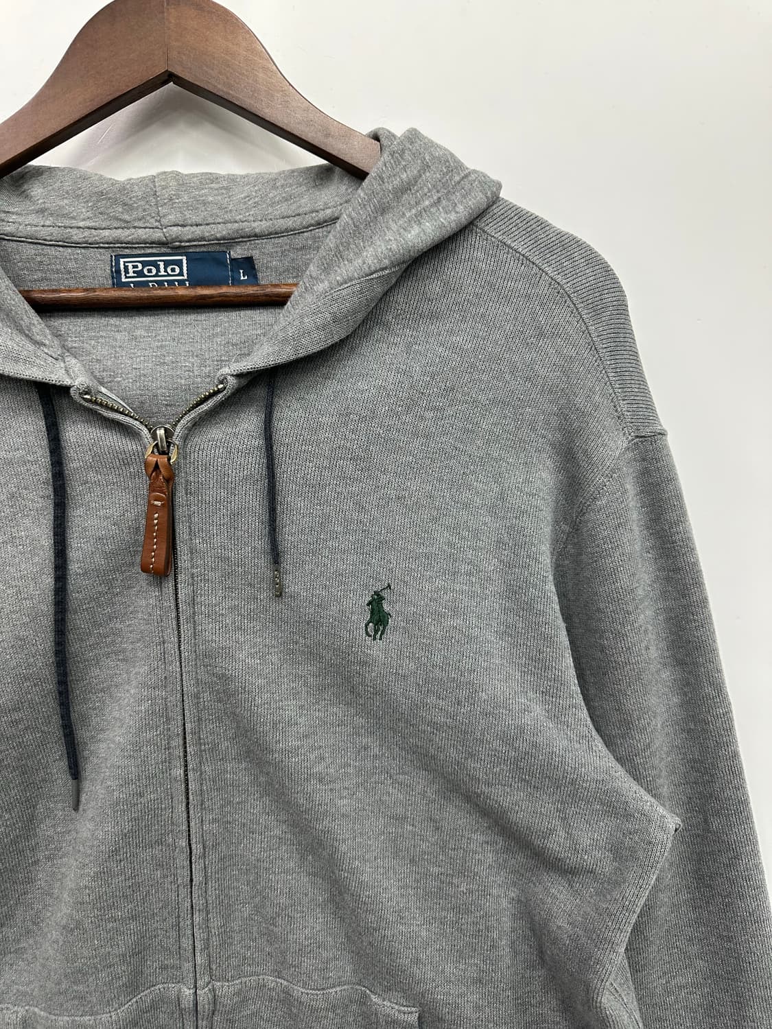 폴로 그레이 후드집업 상품이미지3