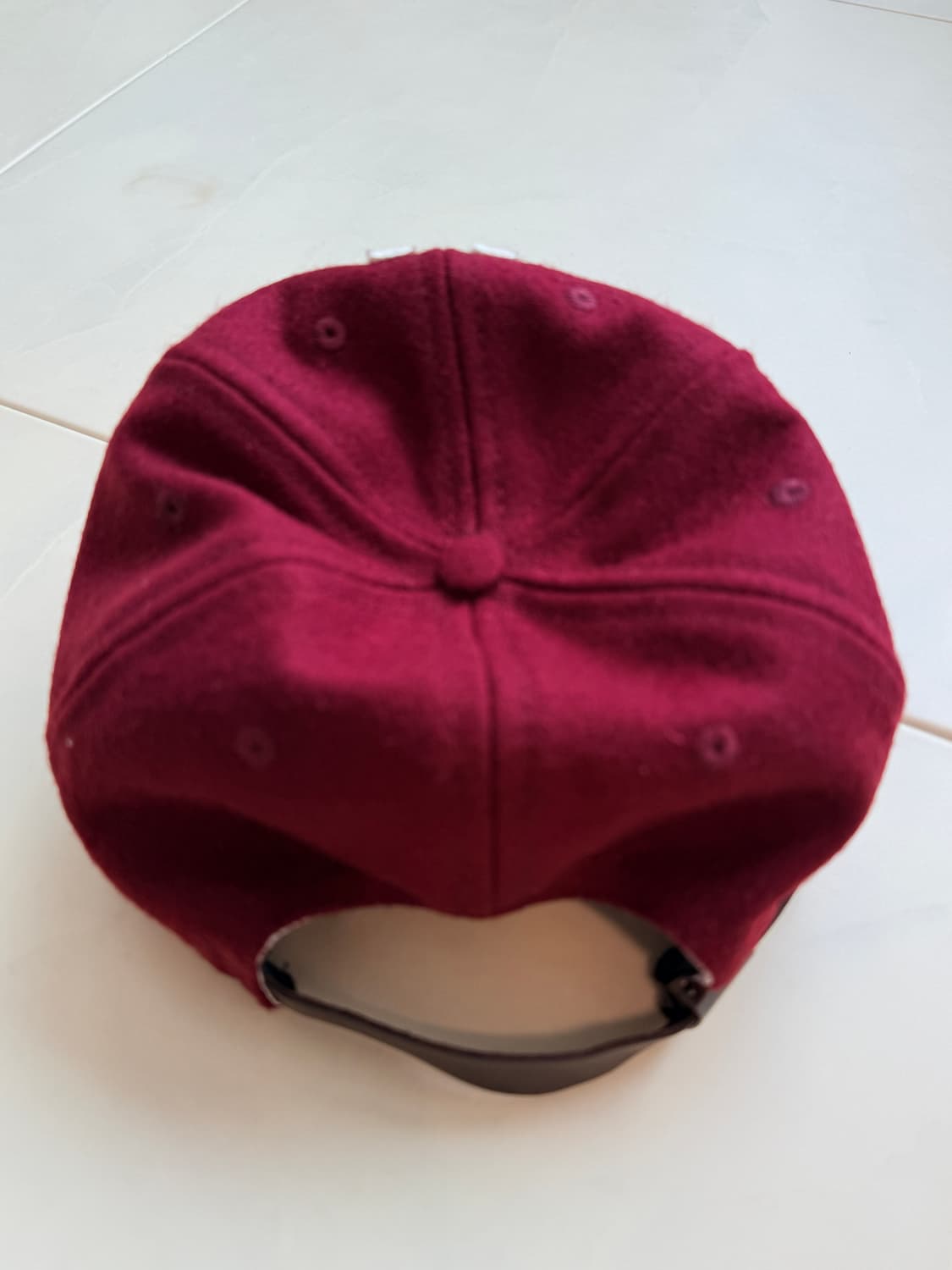 이벳필드 오리지널 H로고 울 볼캡 버건디 상품이미지3