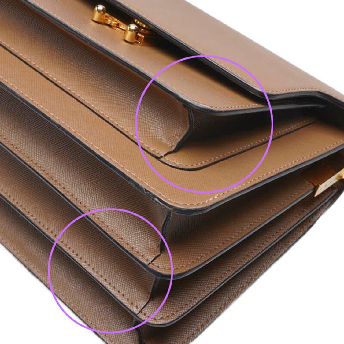 (중고) 마르니 브라운 사피아노 트렁크 미듐 숄더백 상품이미지8