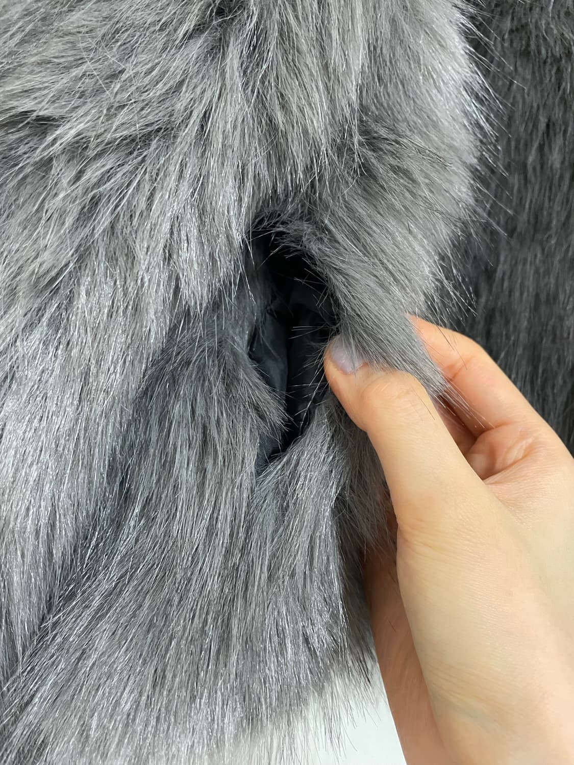 (새제품) 자라 회색 퍼 자켓 판매 상품이미지4