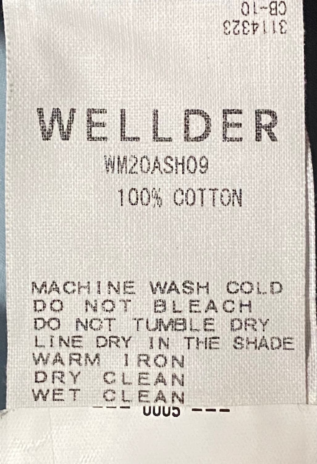 WELLDER 웰더 셔츠 5사이즈 상품이미지4