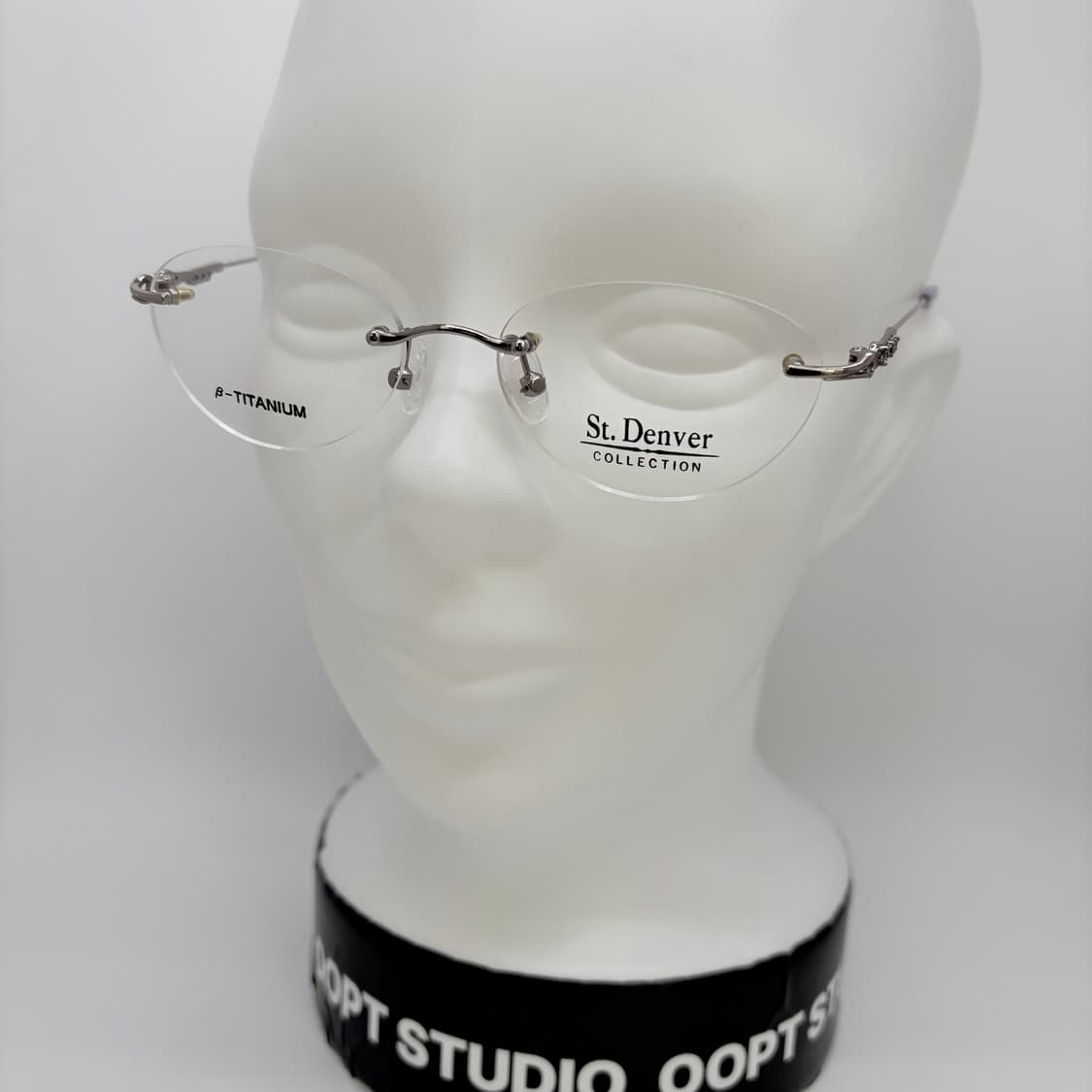 ST.DENVER  퍼플 큐빅 오벌형 반무테 상품이미지6