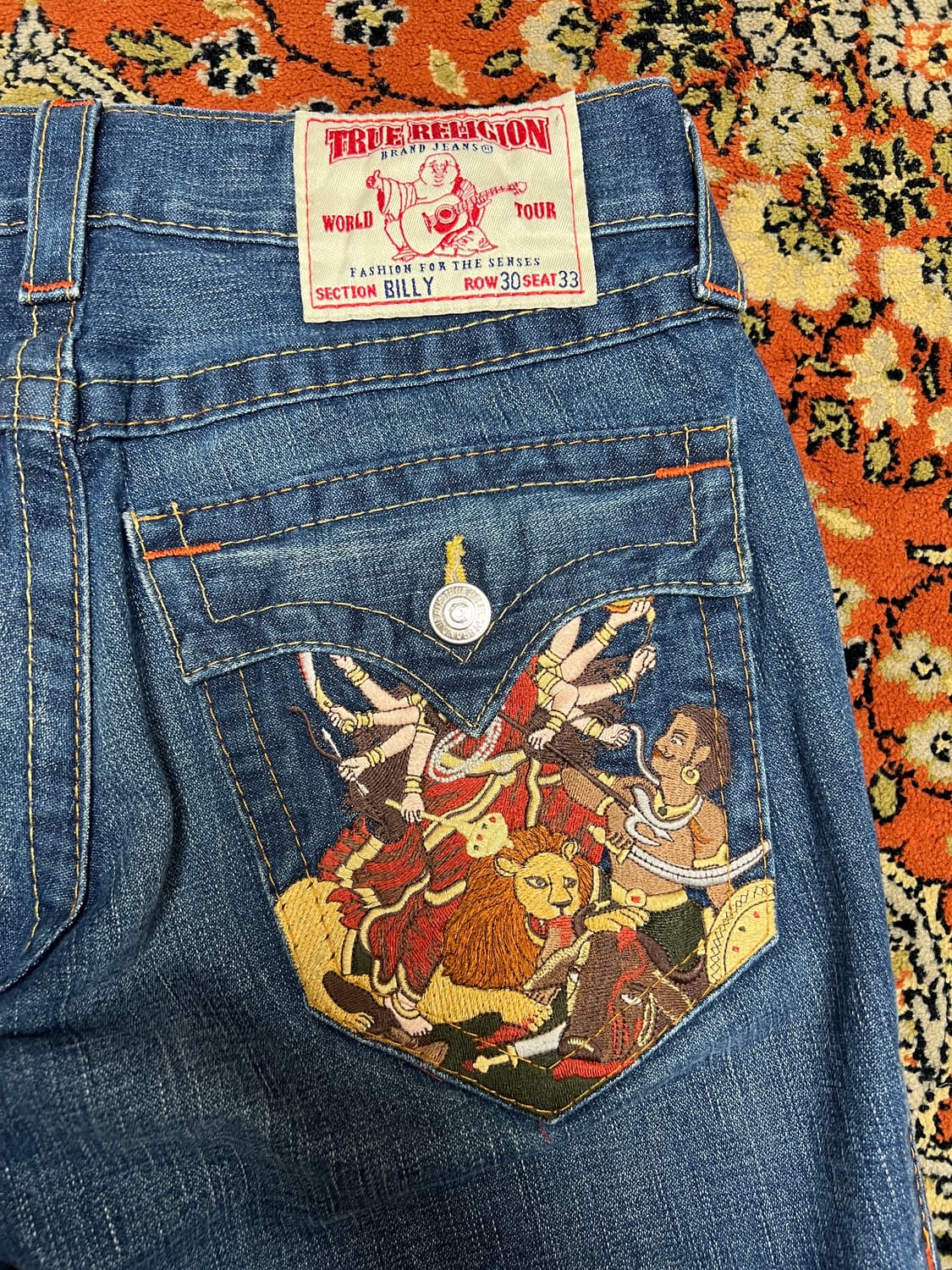 [32] 트루릴리전 Billy 아트워크 부츠컷 데님팬츠  상품이미지5