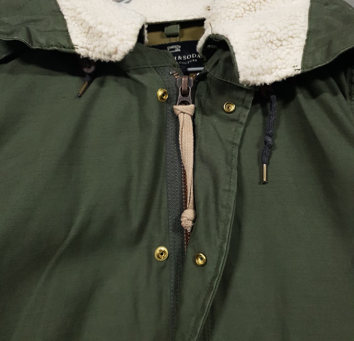 100) 스카치앤소다 피쉬테일 M65 야상 쉐르파 후드 자켓 파카 카키 상품이미지2