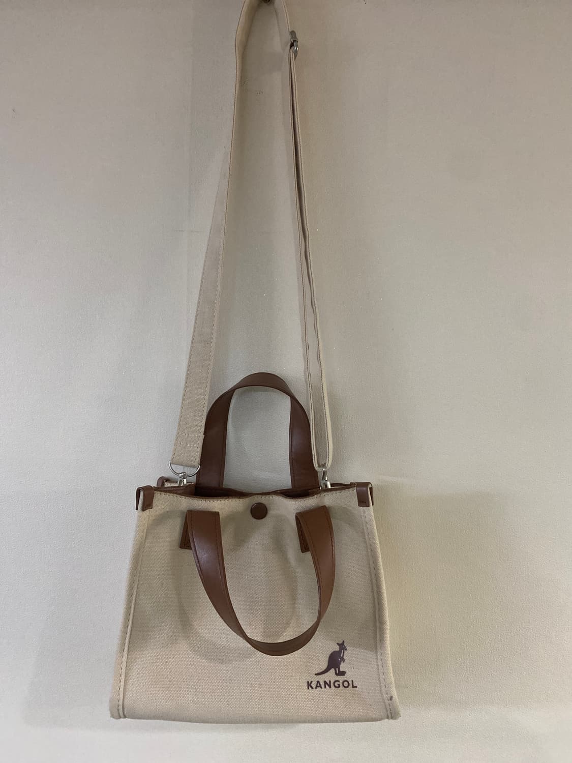 캉골 캔버스 토트백 겸 숄더백 아이보리 상품이미지2