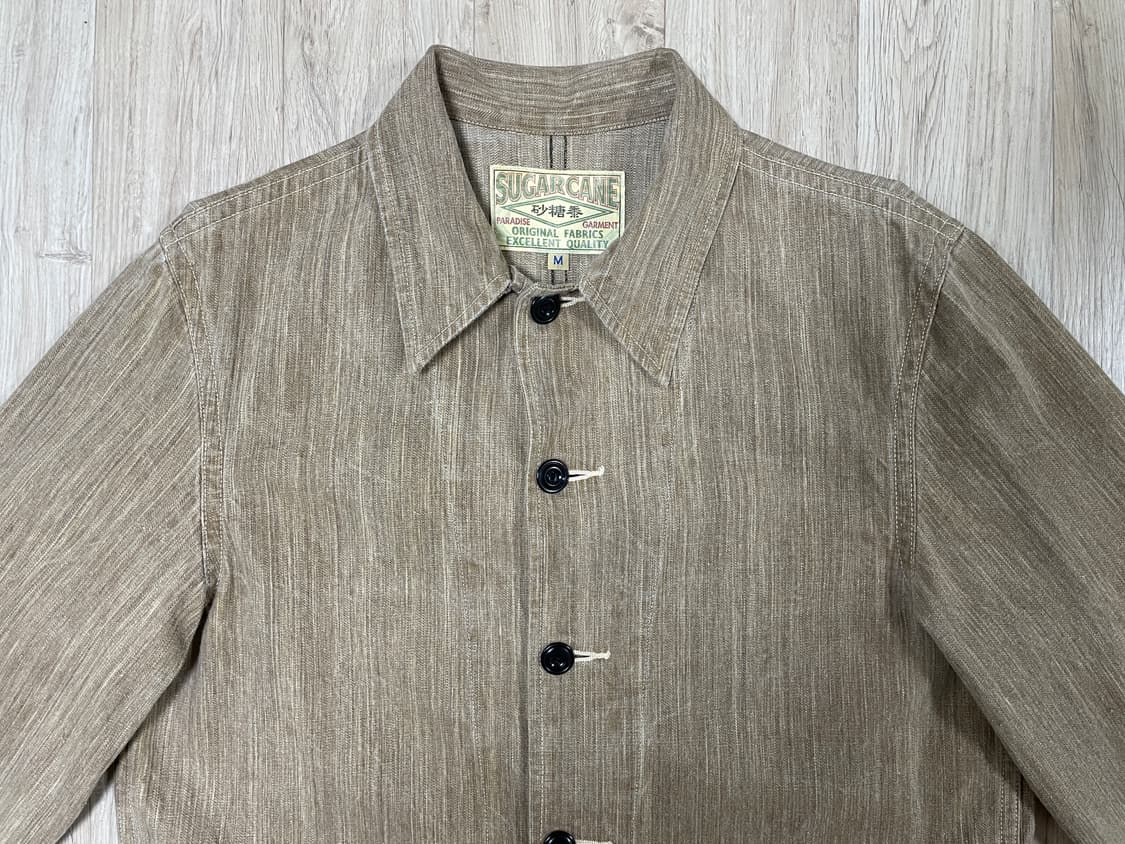 95~100) 슈가케인 베이지데님 커버올 자켓 상품이미지4