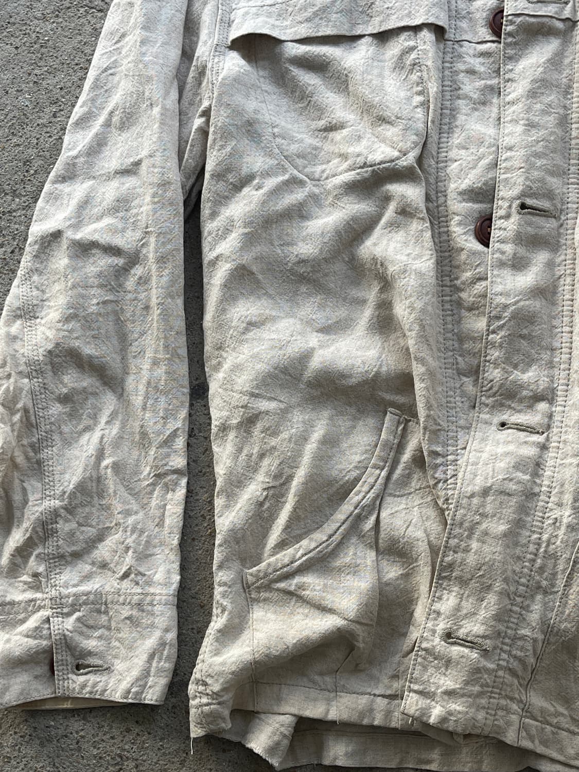 (Unknown)collar scarf linen jacket 상품이미지3