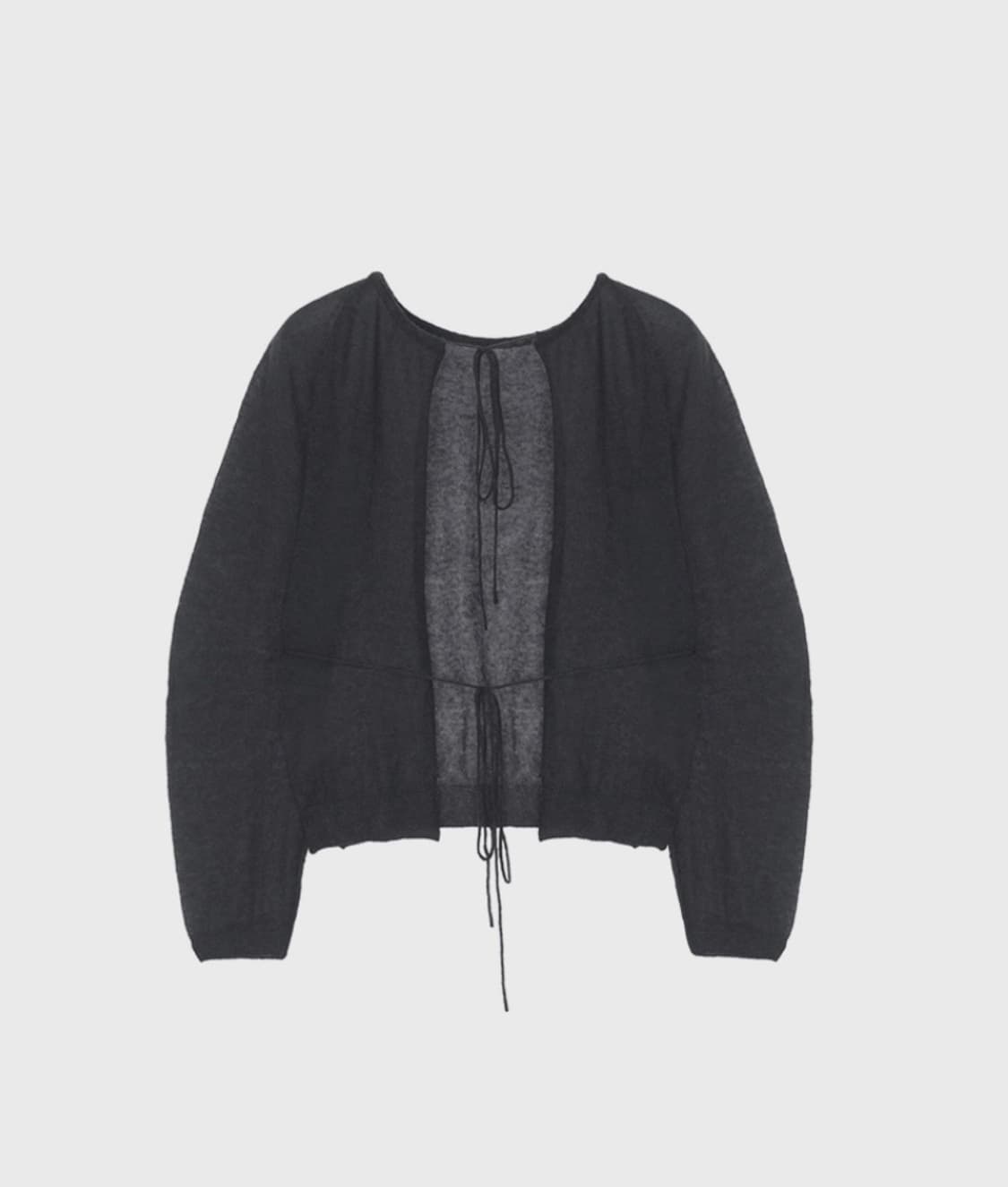 [MONOHA] 모노하 Kid 모헤어 가디건 / 다크그레이 상품이미지1