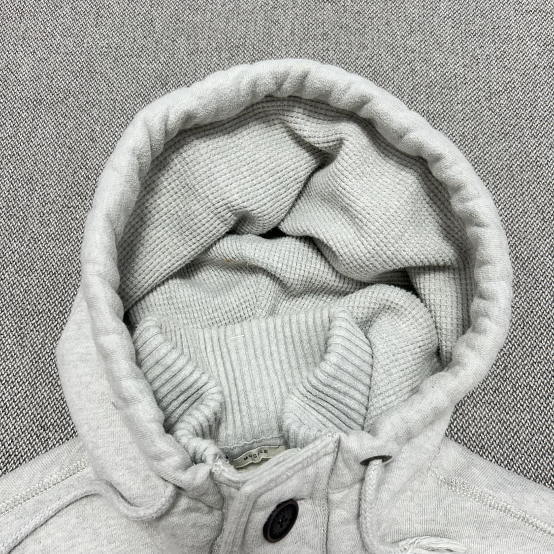 아베크롬비 멜란지그레이 버튼업 후드집업(M) 상품이미지4