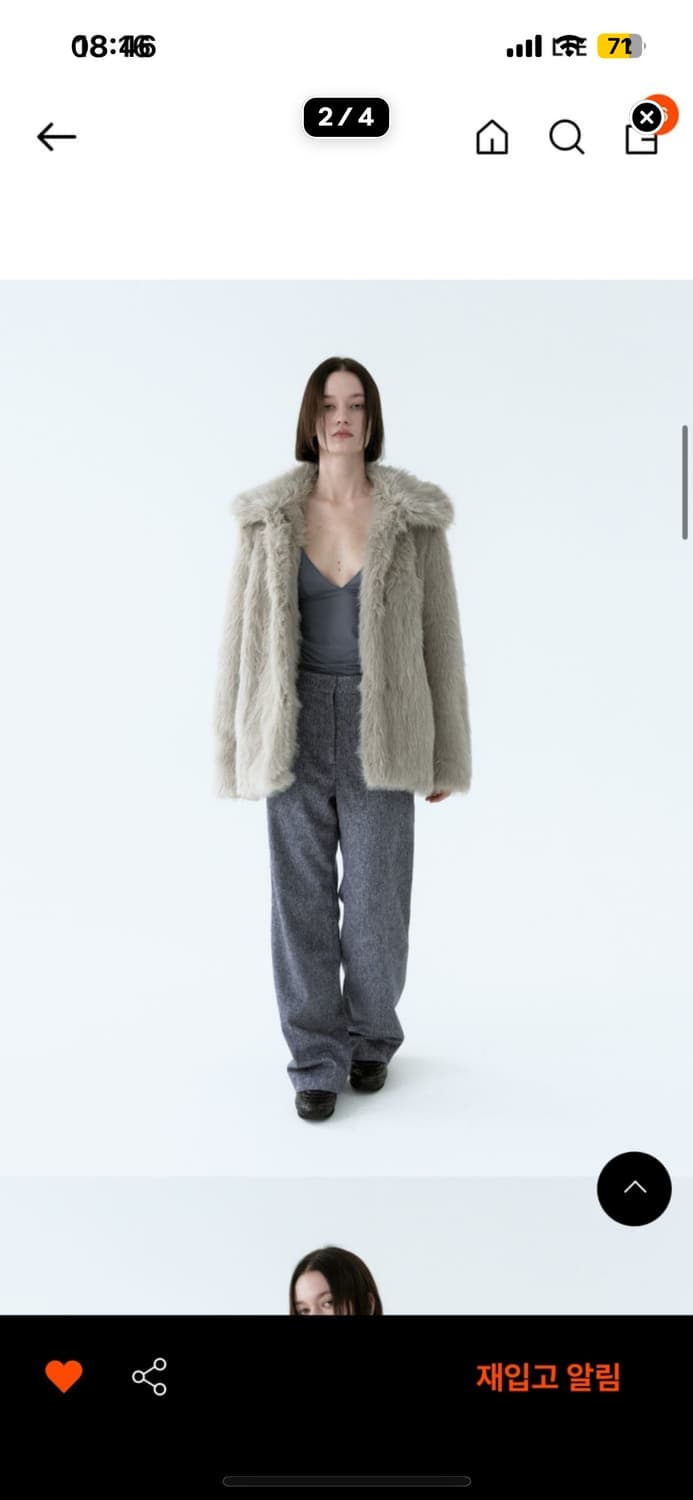 hwi 휘 FOG FUR JACKET - Light grey컬러  상품이미지2