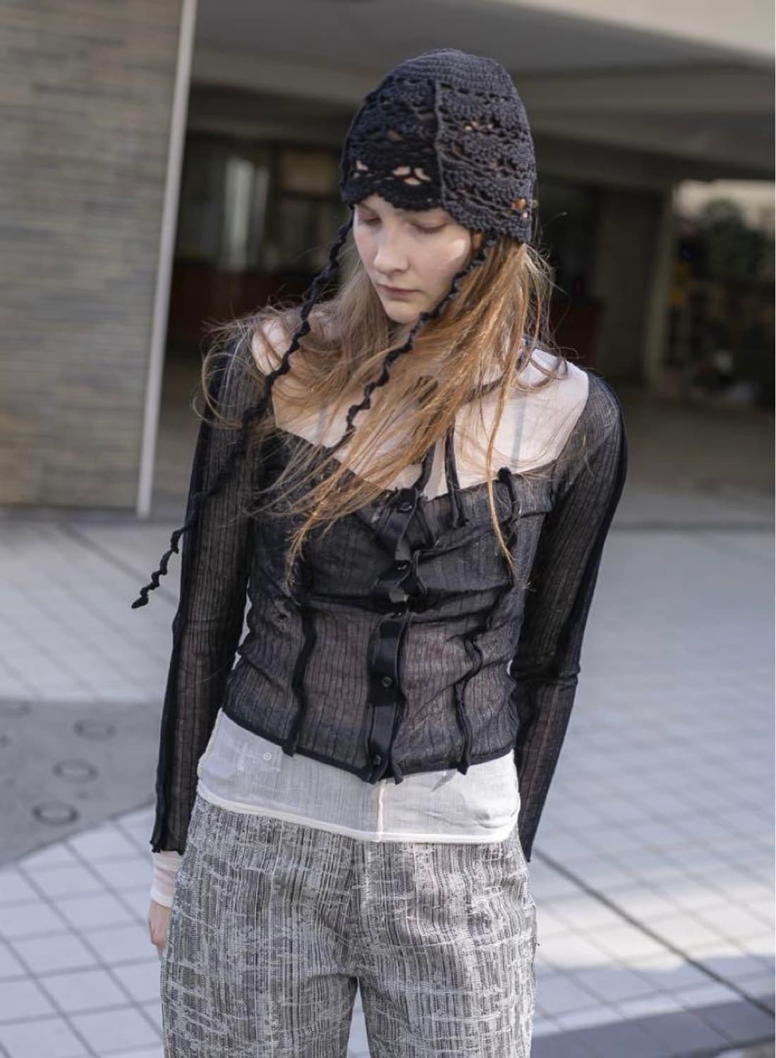 perverze scalloped crochet headdress 상품이미지7