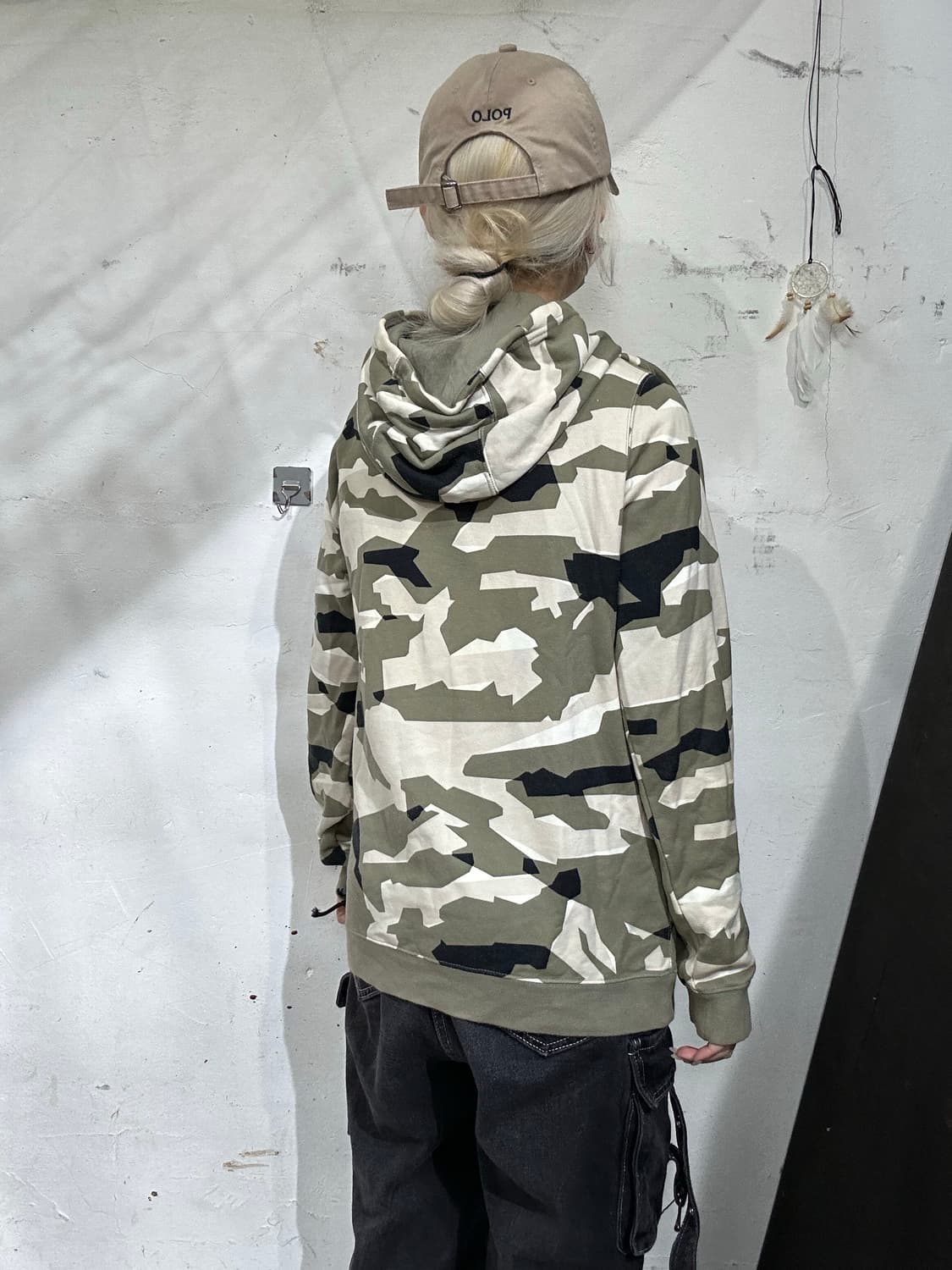 나이키 카모 밀리터리 패턴 후드티 M 상품이미지3