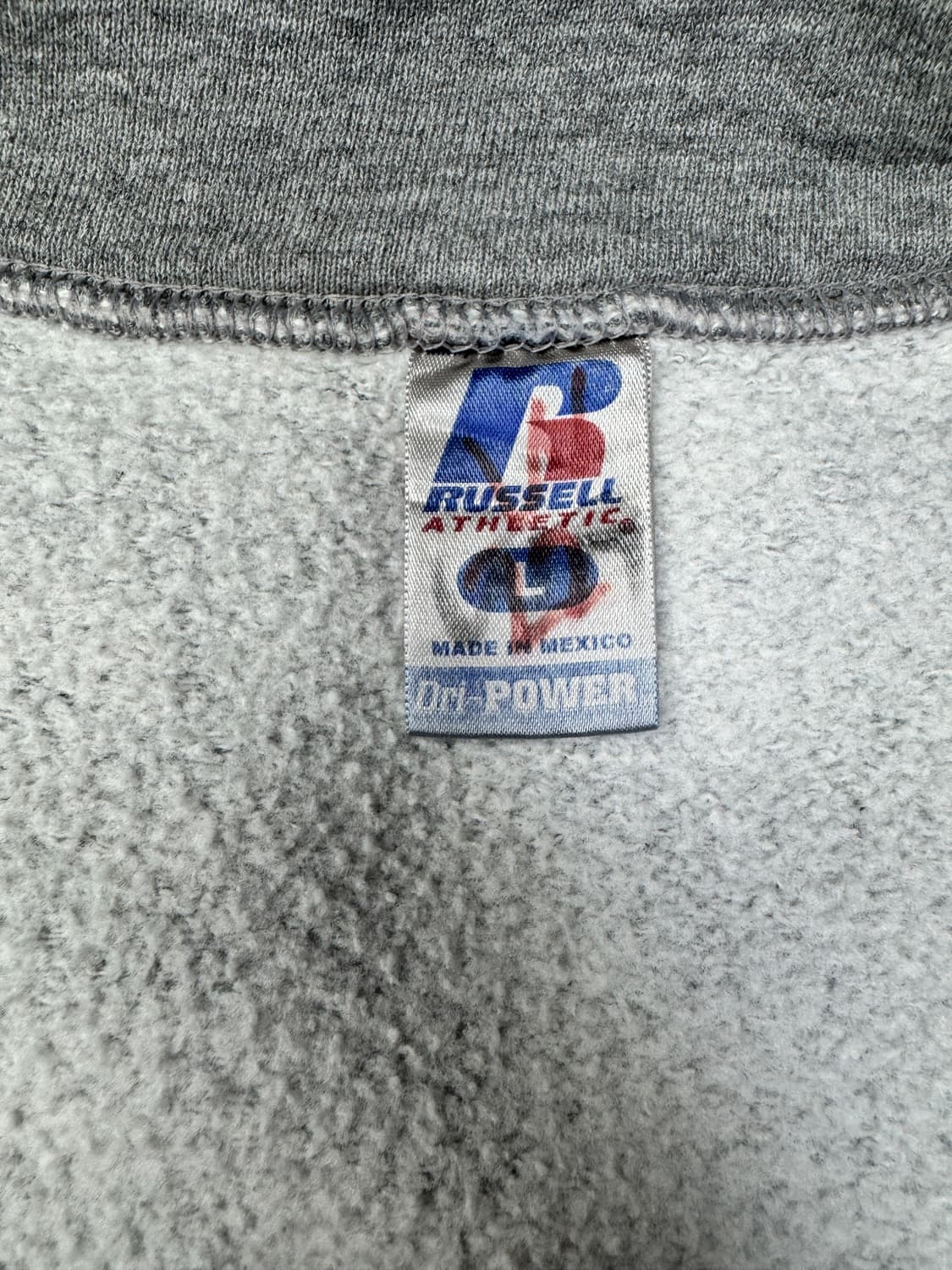 빈티지 00s 러셀 Russell 반집업 스웻셔츠 맨투맨 L 상품이미지6