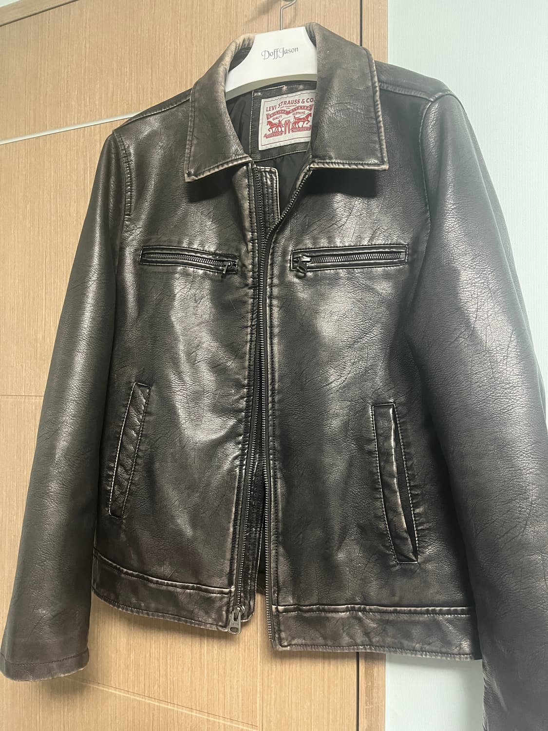 빈티지 리바이스 싱글 레더 자켓 상품이미지1