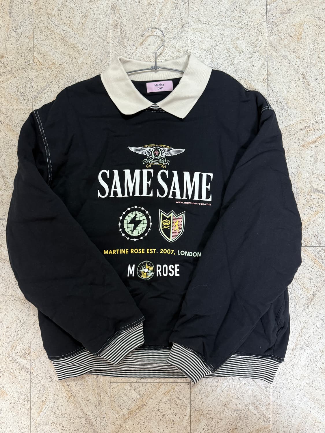 마틴로즈 로즈 폴로 넥 크루 맨투맨 s 상품이미지3