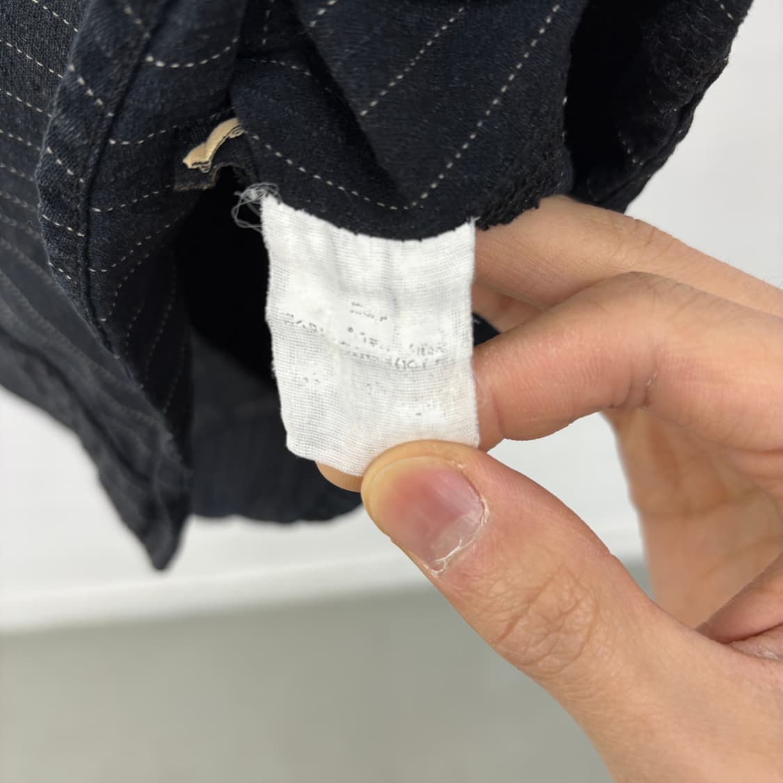 반스 블랙 스트라이프 반팔 셔츠 패치 여성L 상품이미지8