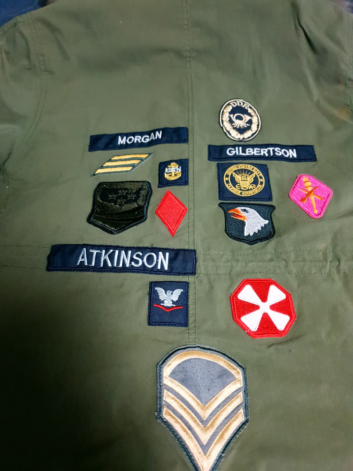 (빈티지) YEOU-YA 미군 와펜패치 안감 레빗퍼 피쉬테일 숏야상 상품이미지4